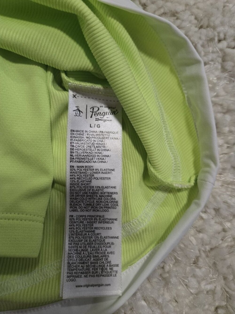 Tennis Skirt Golf Pickleball Penguin by Munsingwear Women's Green Skort Size L - Picture 6 of 7